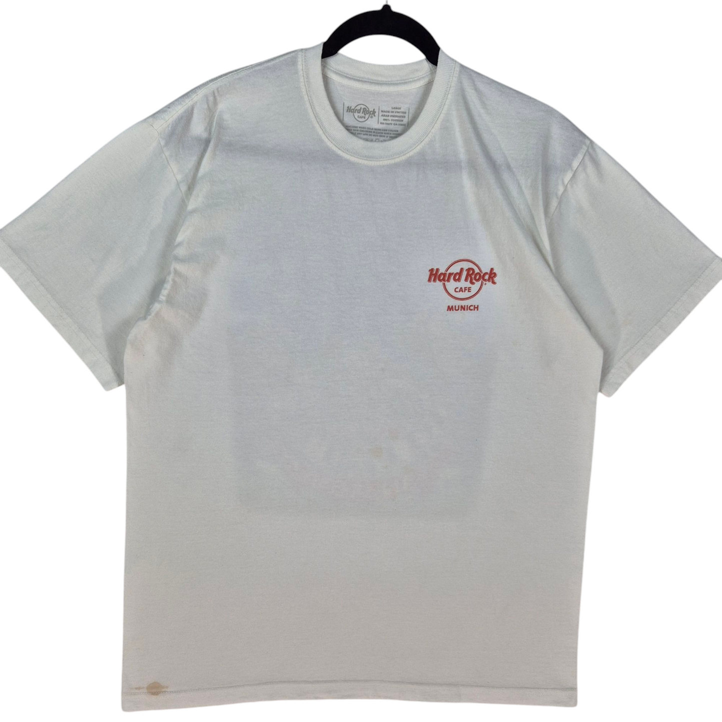 Hard Rock Cafe Munich White Cotton Tee Shirt Size L