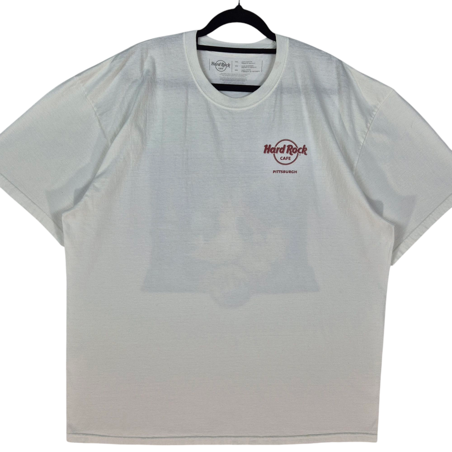 Hard Rock Cafe Pittsburgh White Cotton Tee Shirt Size 2XL