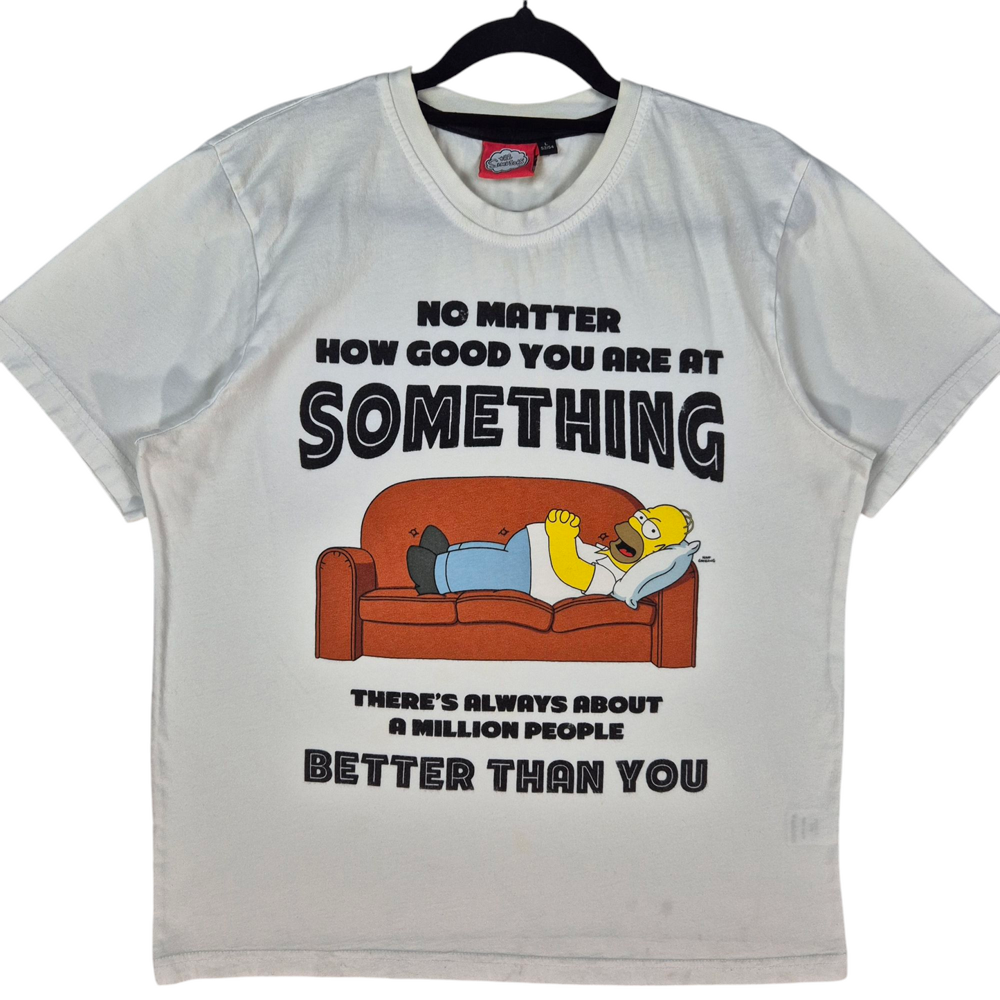 The Simpsons White Cotton Tee Shirt Size L