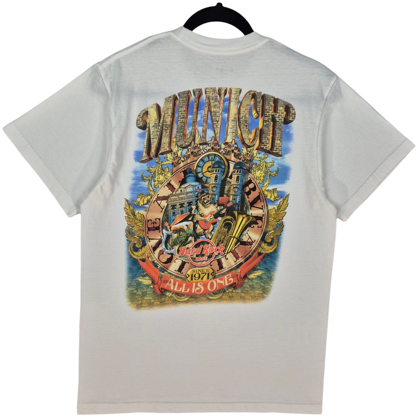 Hard Rock Cafe Munich White Cotton Tee Shirt Size M