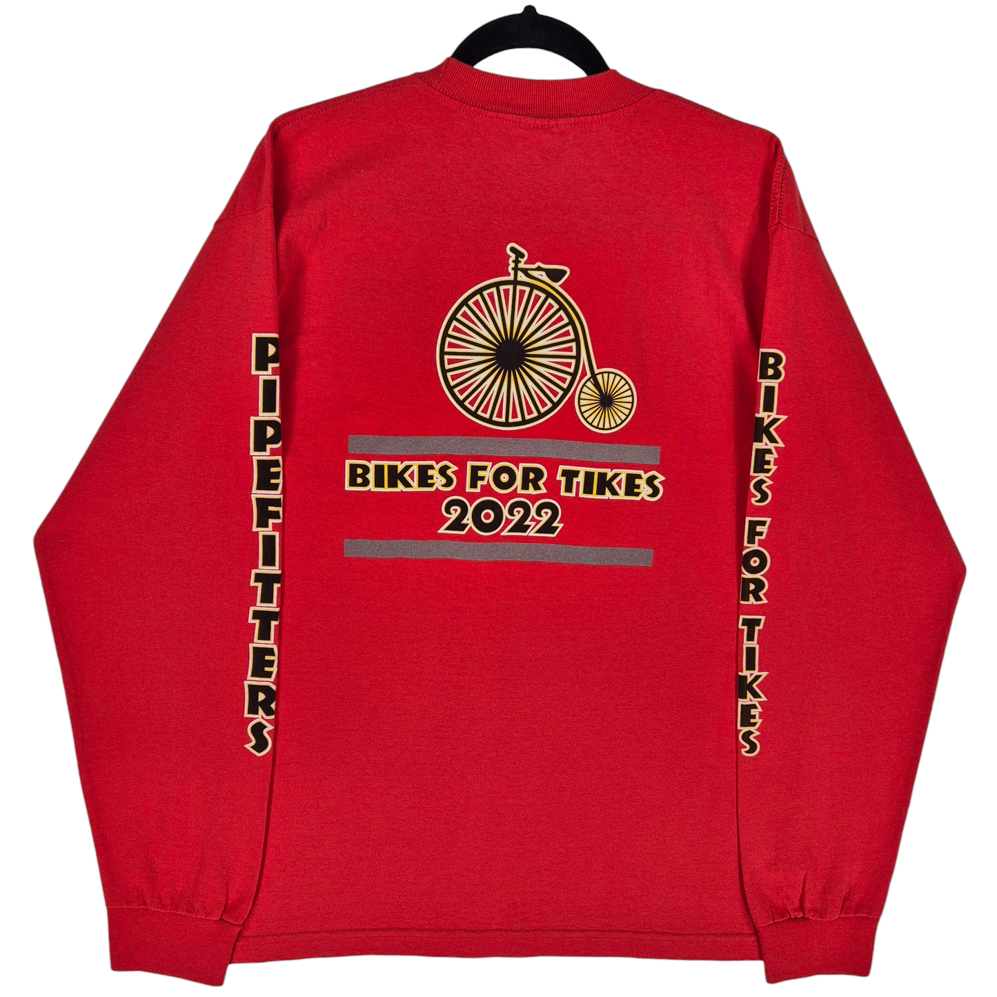 2022 Bikes For Trikes USA Red Long Sleeve Tee Shirt Size L