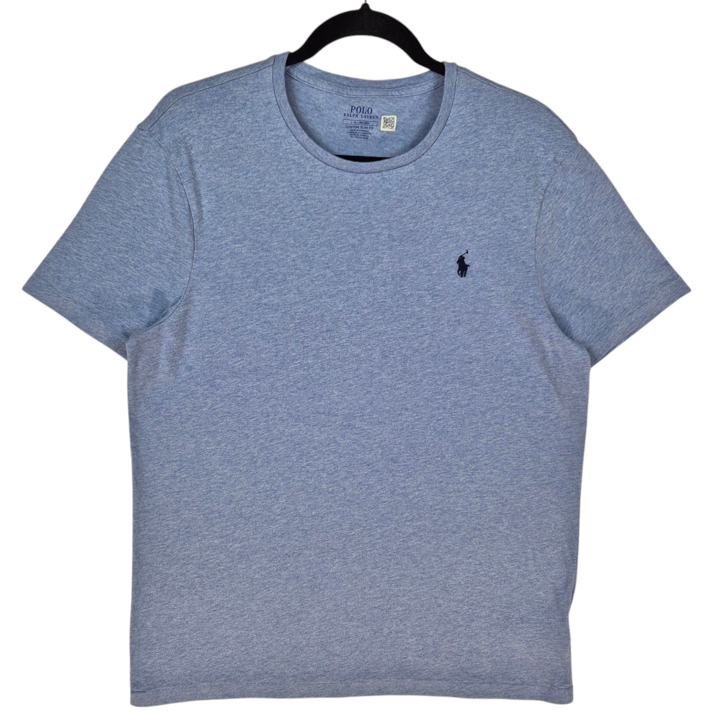Polo Ralph Lauren Light Blue Custom Slim Fit Cotton Tee Shirt Size L
