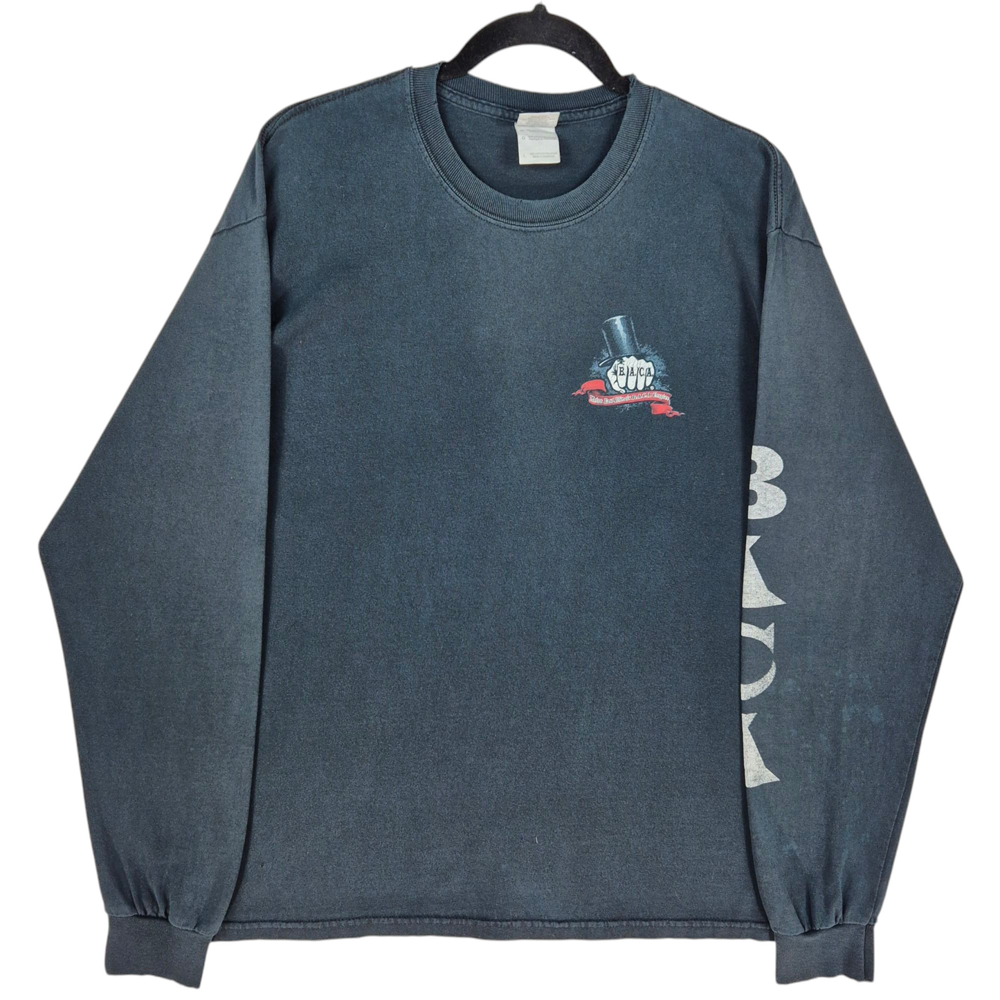 Illinois Bikers Against Child Abuse Black Long Sleeve Tee Shirt Size L