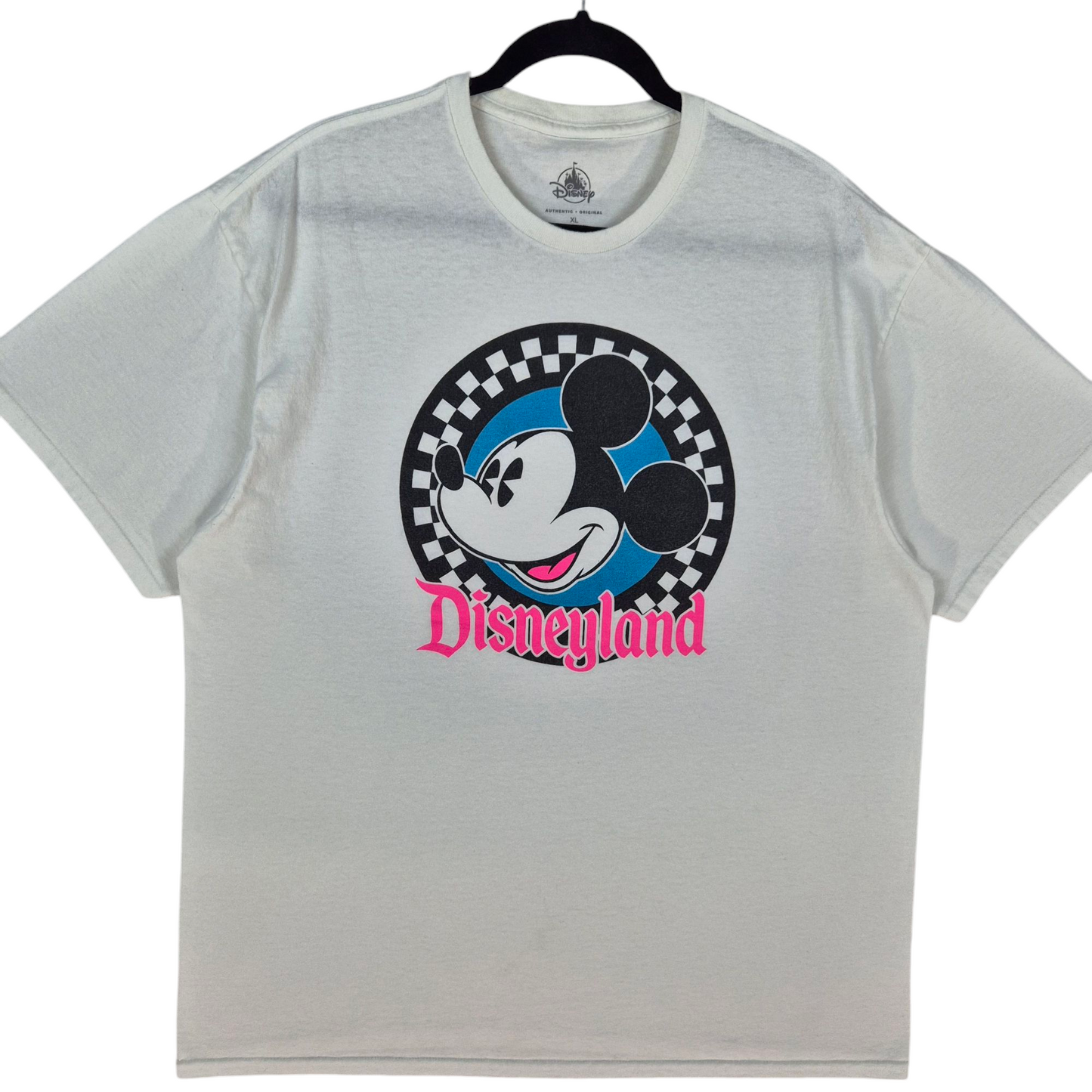 Disneyland Mickey Mouse White Cotton Tee Shirt Size XL