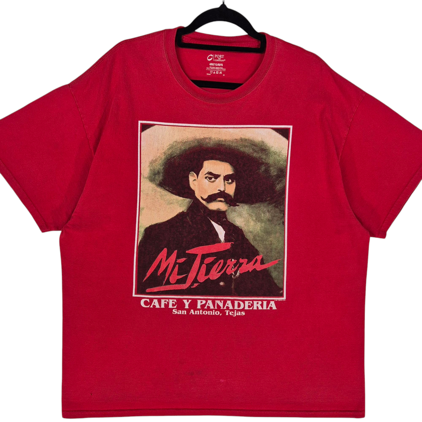 Mi Tierra Cafe San Antonio Texas Red Cotton Tee Shirt Size XL