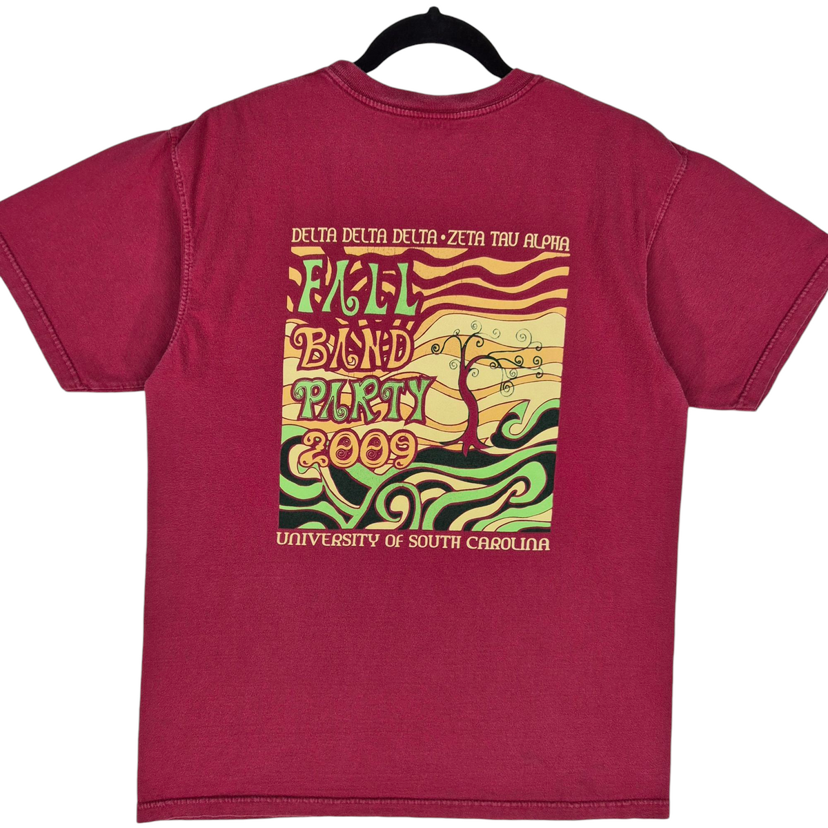 2009 University of South Carolina Fall Band Party Maroon Brown Tee Shirt Size M