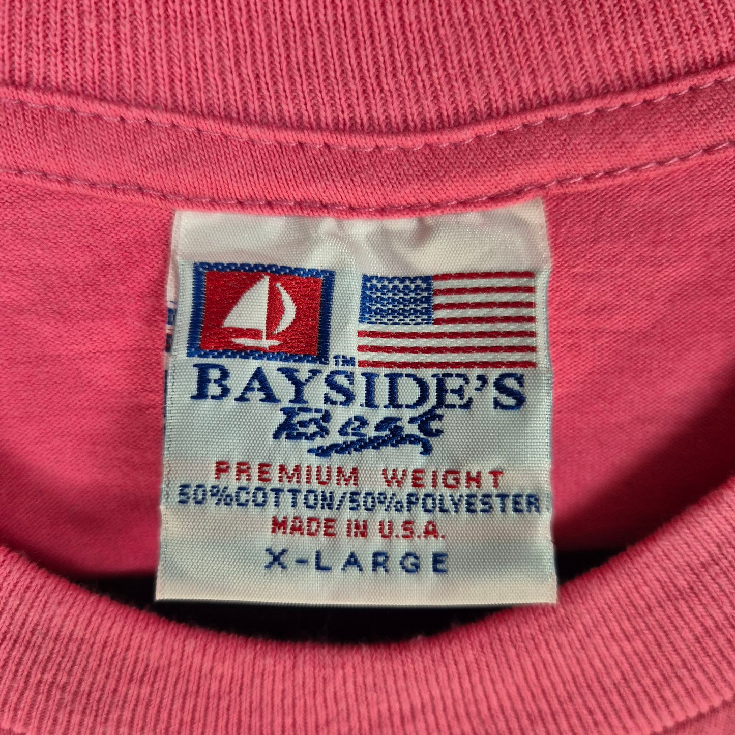 Vintage Hawaii Masons Union Pink Long Sleeve Cotton Tee Shirt Size XL