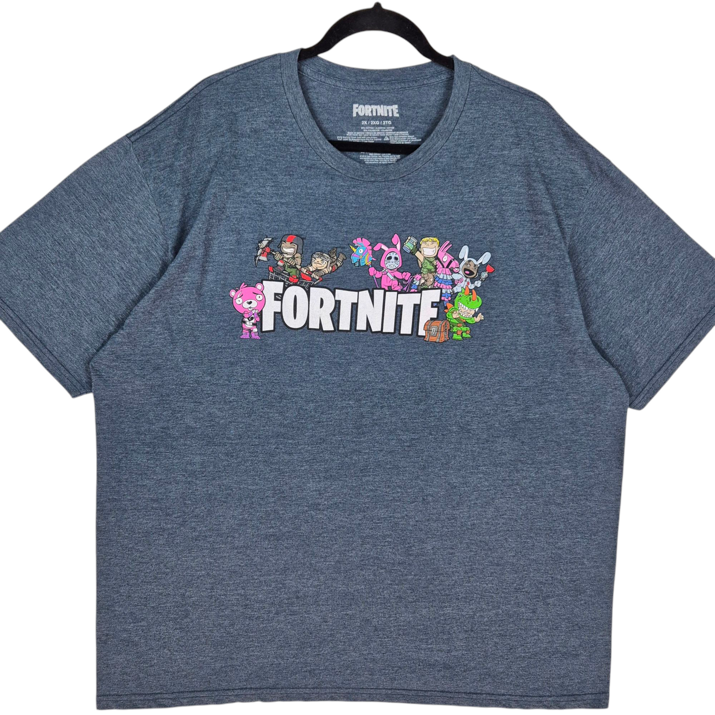 Fortnite Dark Blue Stretch Tee Shirt Size 2XL
