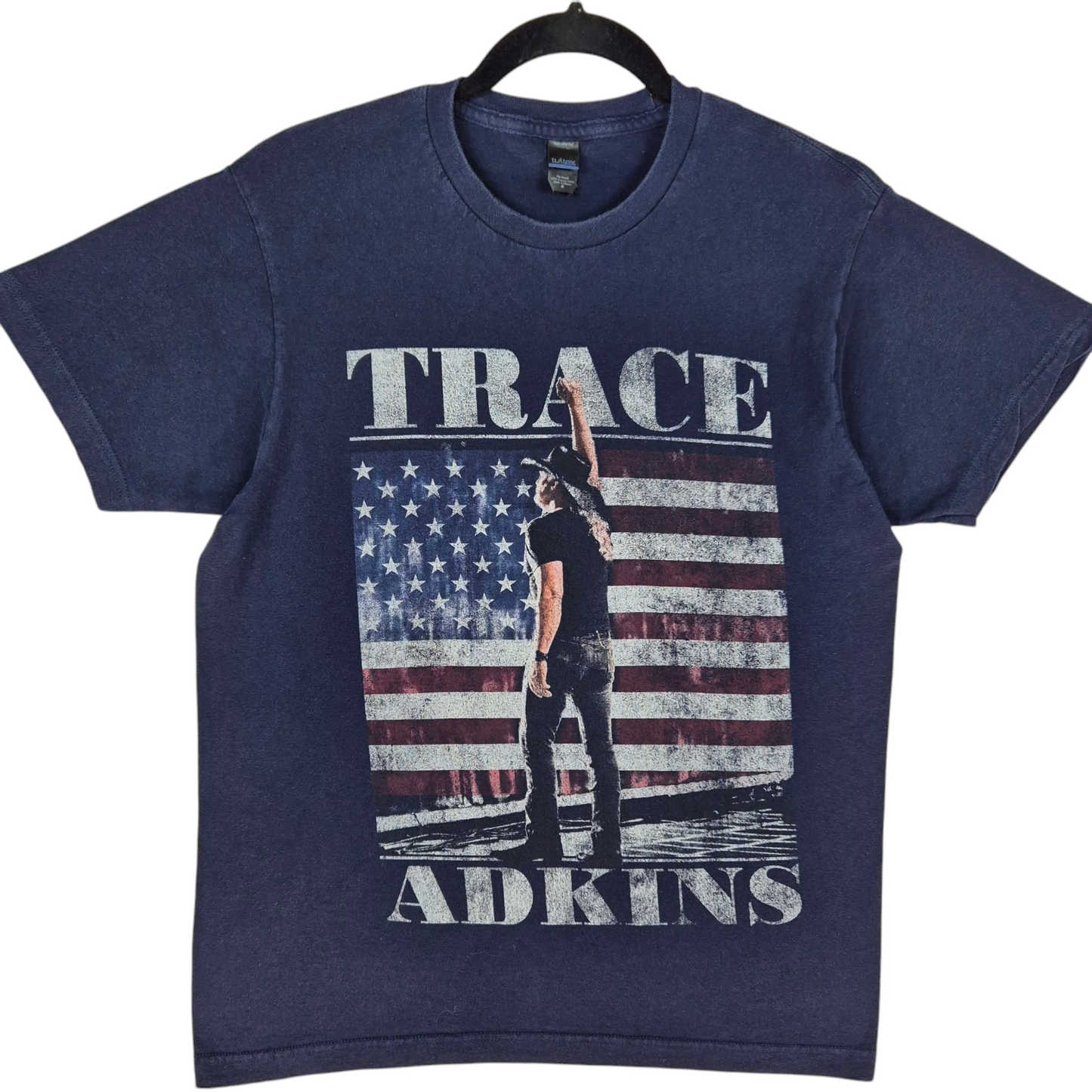 Trace Adkins Dark Blue Stretch Cotton Tee Shirt Size M