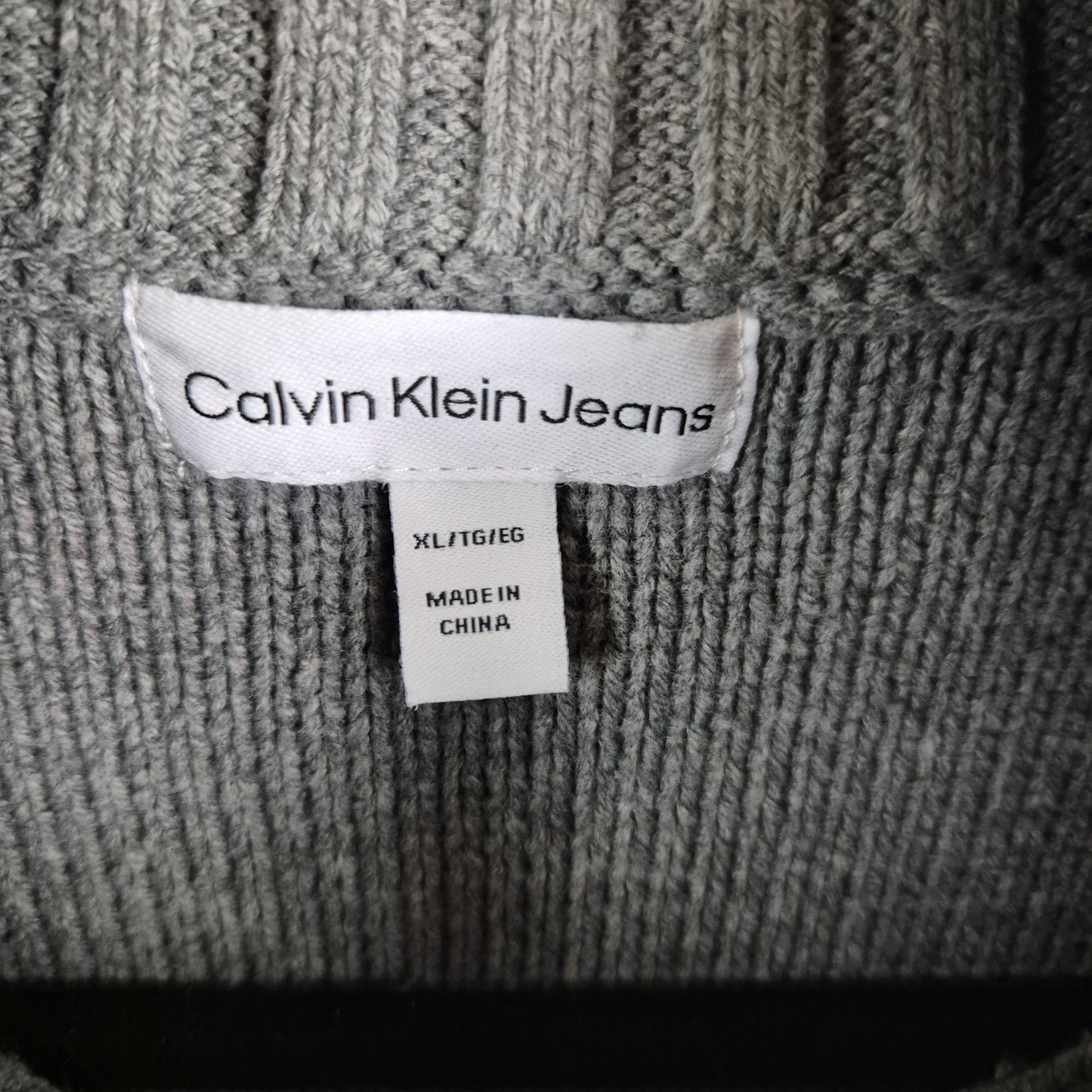 Calvin Klein Womens Grey Knit Sweater Size XL