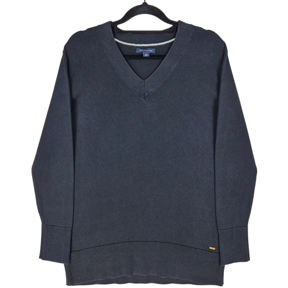 Tommy Hilfiger Womens Black Oversized Knit Sweater Size S