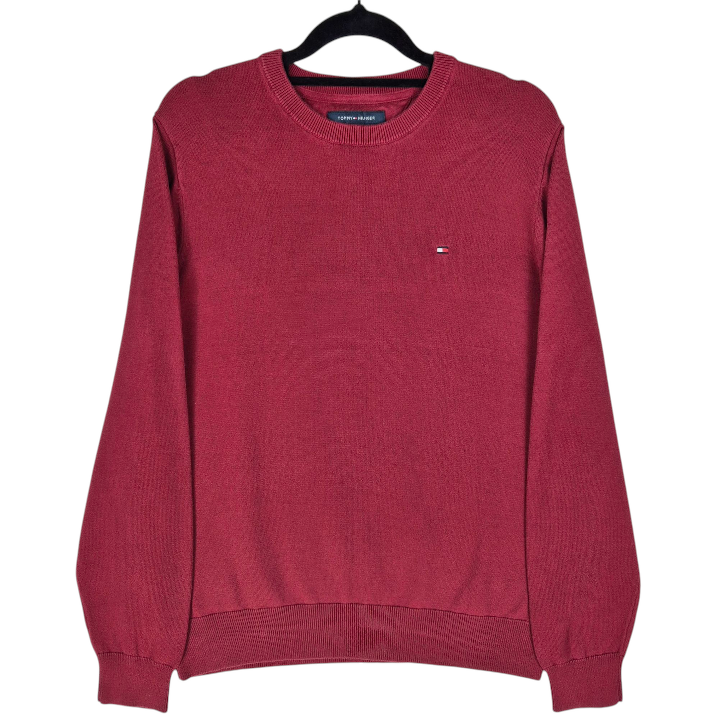 Tommy Hilfiger Maroon Brown Knit Sweater Size M