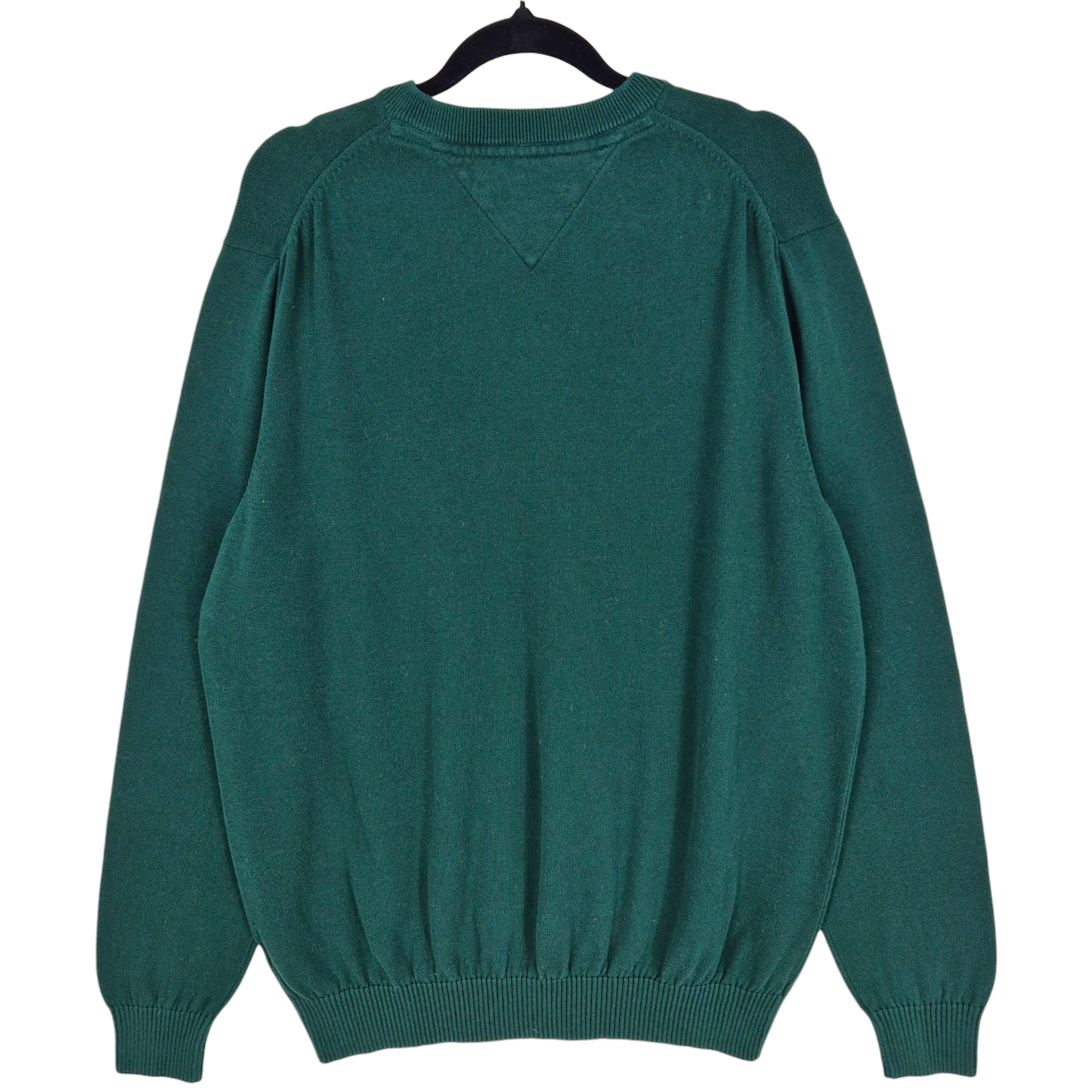 Tommy Hilfiger Green V Neck Knit Sweater Size L