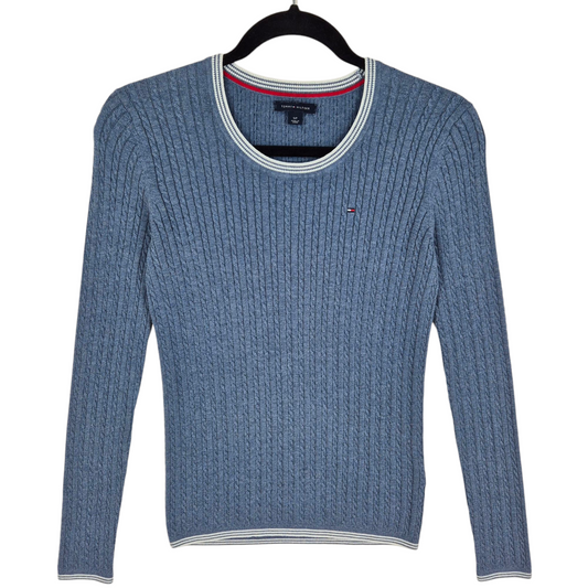 Tommy Hilfiger Womens Steel Blue Knit Sweater Size S