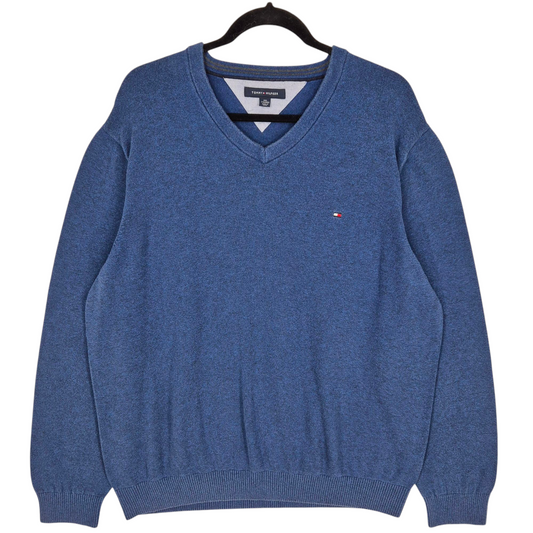 Tommy Hilfiger Blue V Neck Knit Sweater Size 2XL