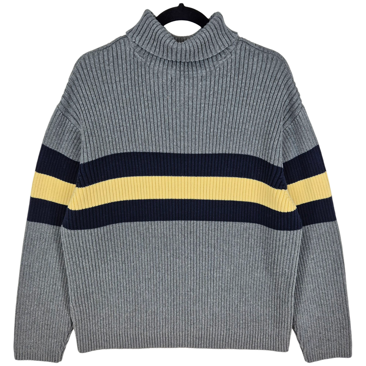 Vintage Tommy Hilfiger Grey Heavy Turtle Knit Sweater Size XL