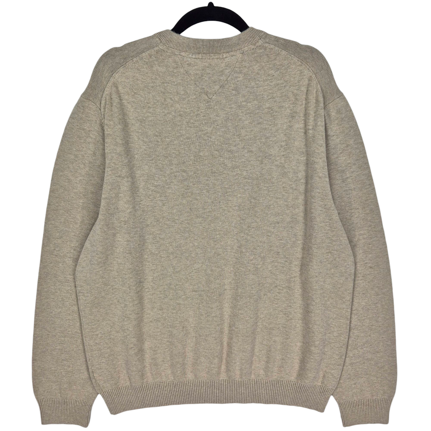 Tommy Hilfiger Light Brown V Neck Knit Sweater Size XL