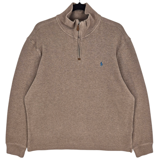 Vintage Polo Ralph Lauren 90's Brown Crewneck Knit Sweater Size L
