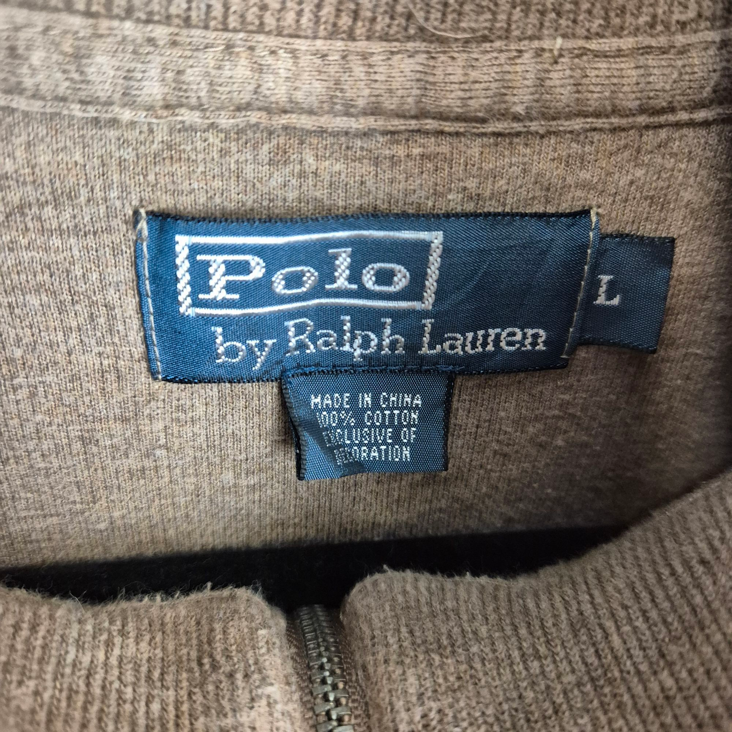 Vintage Polo Ralph Lauren 90's Brown Crewneck Knit Sweater Size L