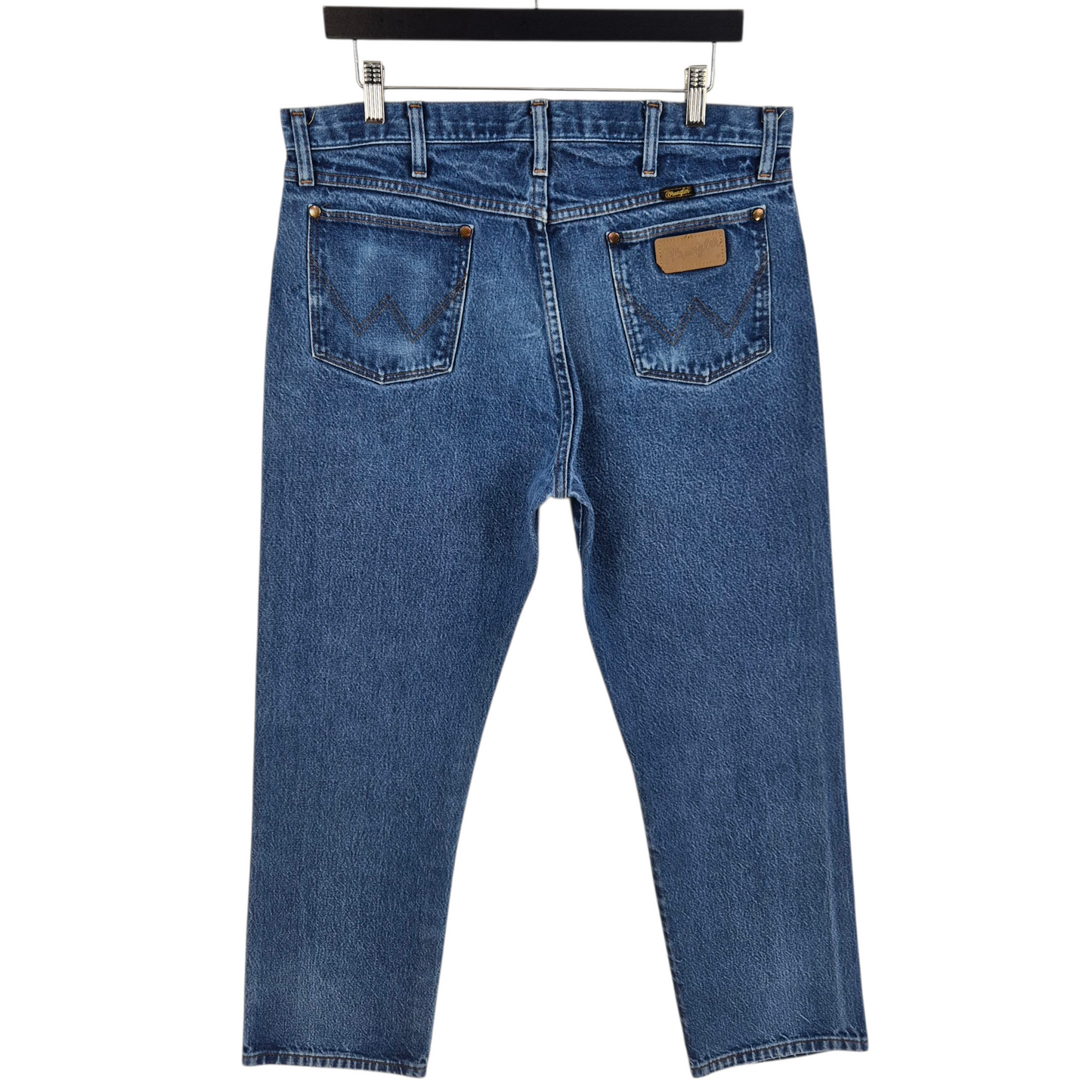 Vintage Wrangler Jeans 90's Blue Heavy Rigid Cowboy Denim Bottoms W35