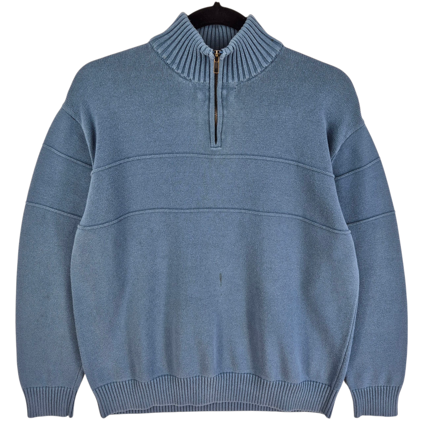 Pendleton Steel Blue Quarter Zip Japan Knit Sweater Size M