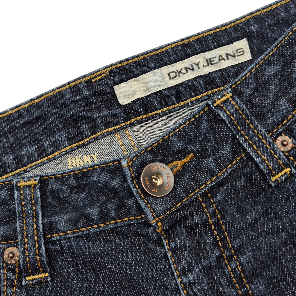 Vintage DKNY Jeans Womens Dark Blue Soho Bootcut Denim W30