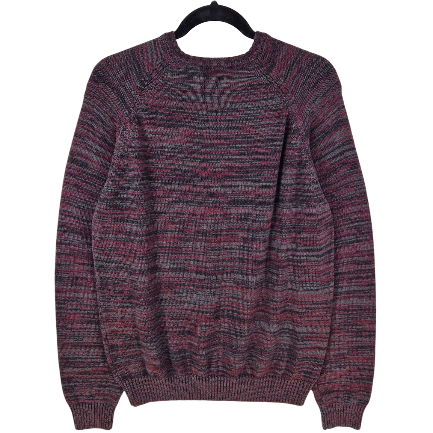 Guess Burgundy Quarter Button Knit Sweater Size L