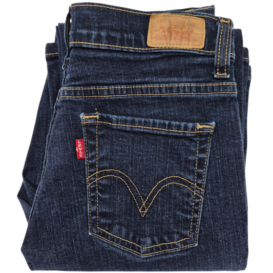 Vintage Levis 512 Jeans 2000's Womens Dark Blue Slimming Bootcut Denim W25