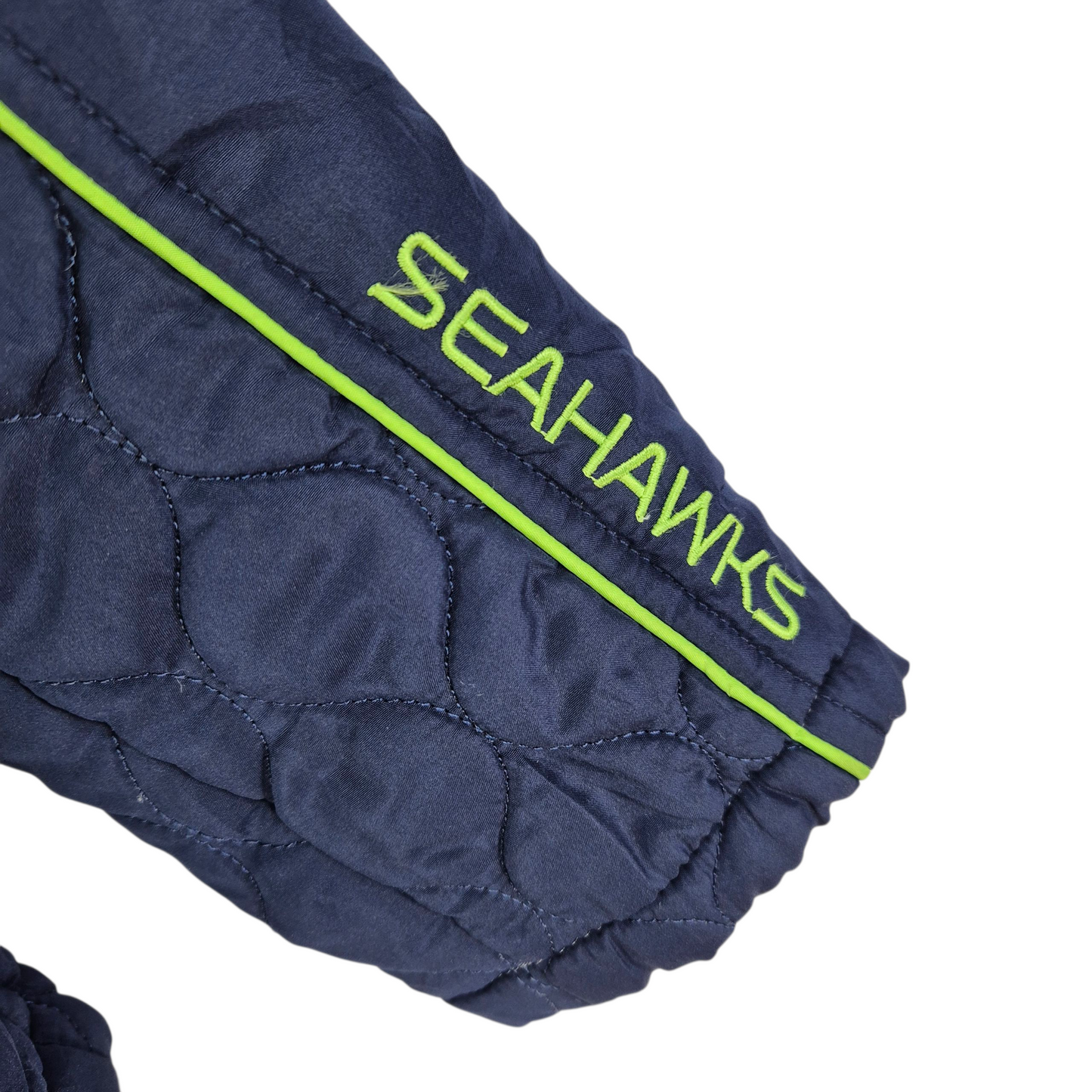 NFL Team Apparel Seattle Seahawks Womens Blue & Green Padded Jacket Size M