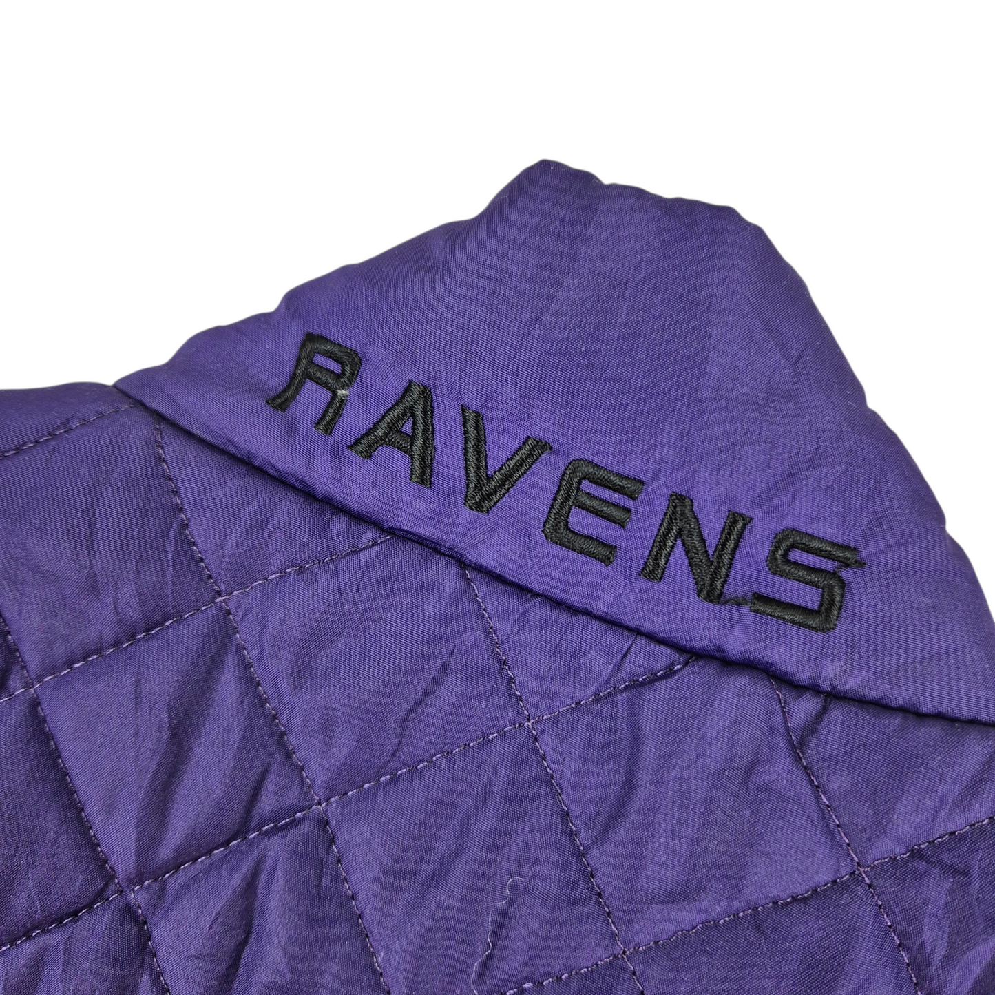 NFL Team Apparel Womens Baltimore Ravens Purple Padded Jacket Size L