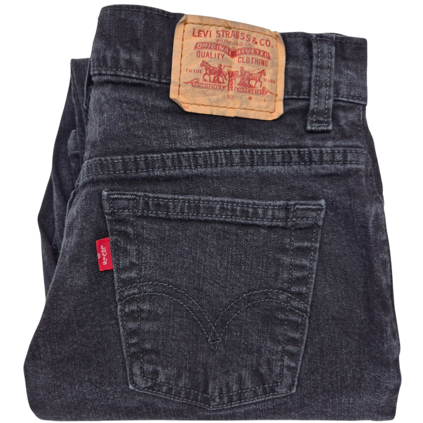 Vintage Levis Jeans 2000's Womens Black Petite Relaxed Stretch Denim W28
