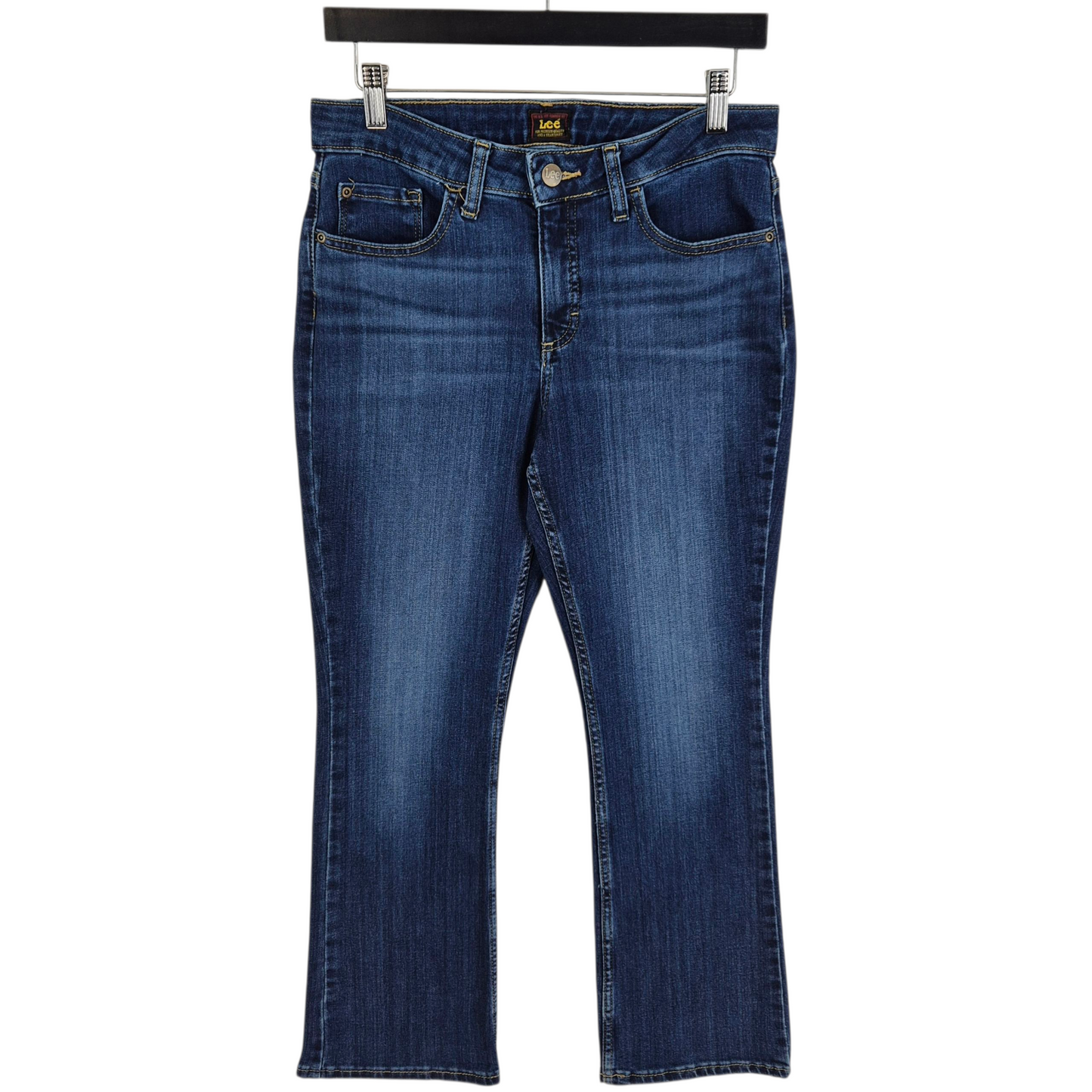 Lee Jeans Womens Dark Blue Stretch Bootcut Denim W29