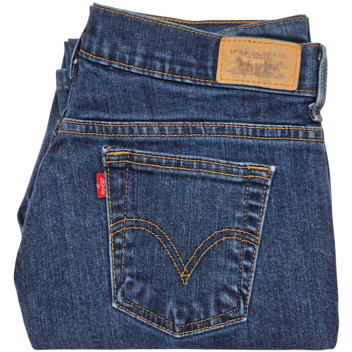 Vintage Levis 515 Jeans 2000's Womens Dark Blue Stretch Bootcut Denim W30