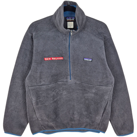 Vintage Patagonia New Belgium Grey Fleece Zip Jumper Size M
