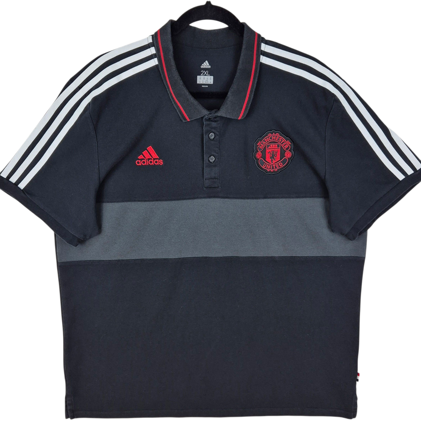 Adidas Manchester United Black Polo Shirt Size 2XL