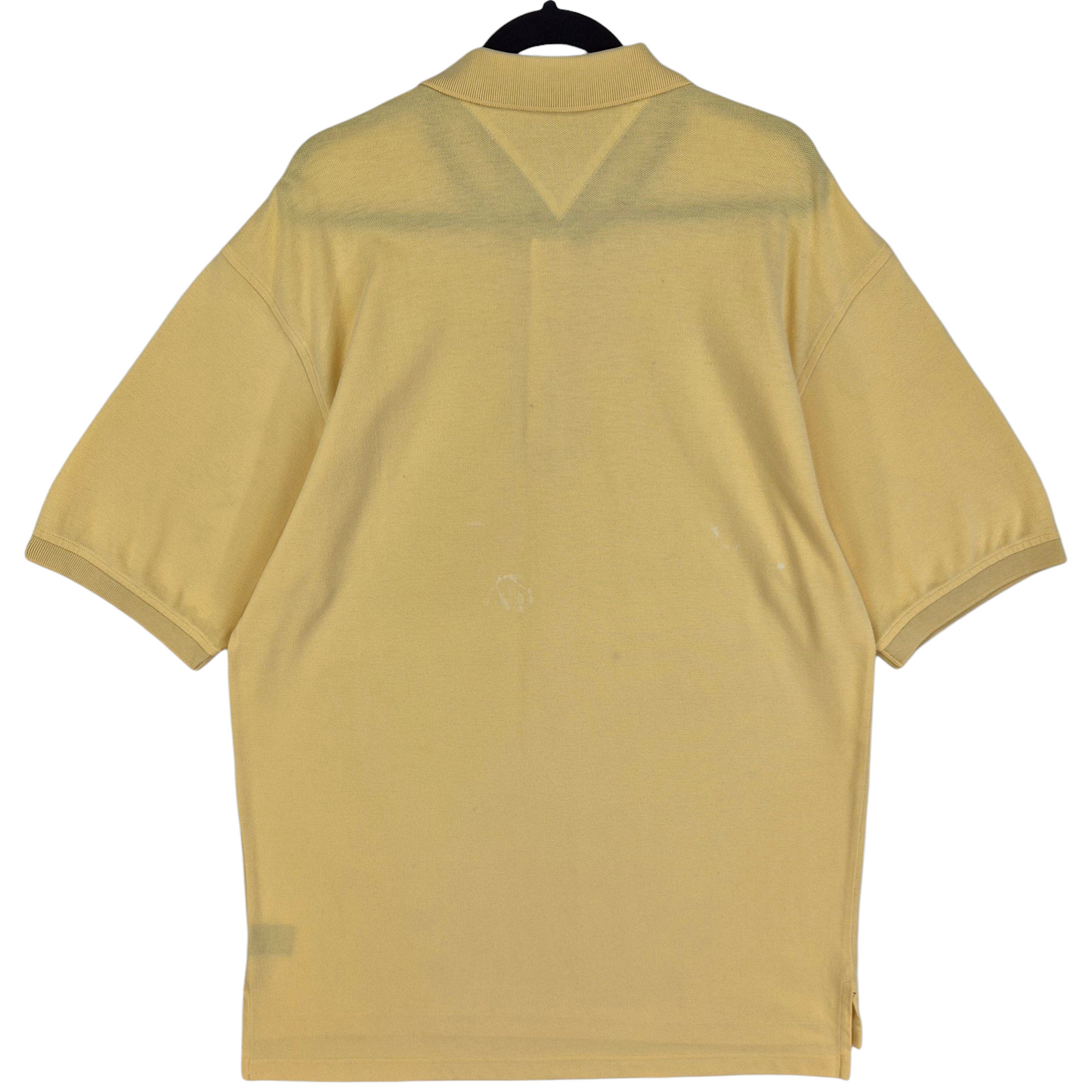 Vintage Tommy Hilfiger Golf 90's Light Yellow Cotton Polo Shirt Size XL