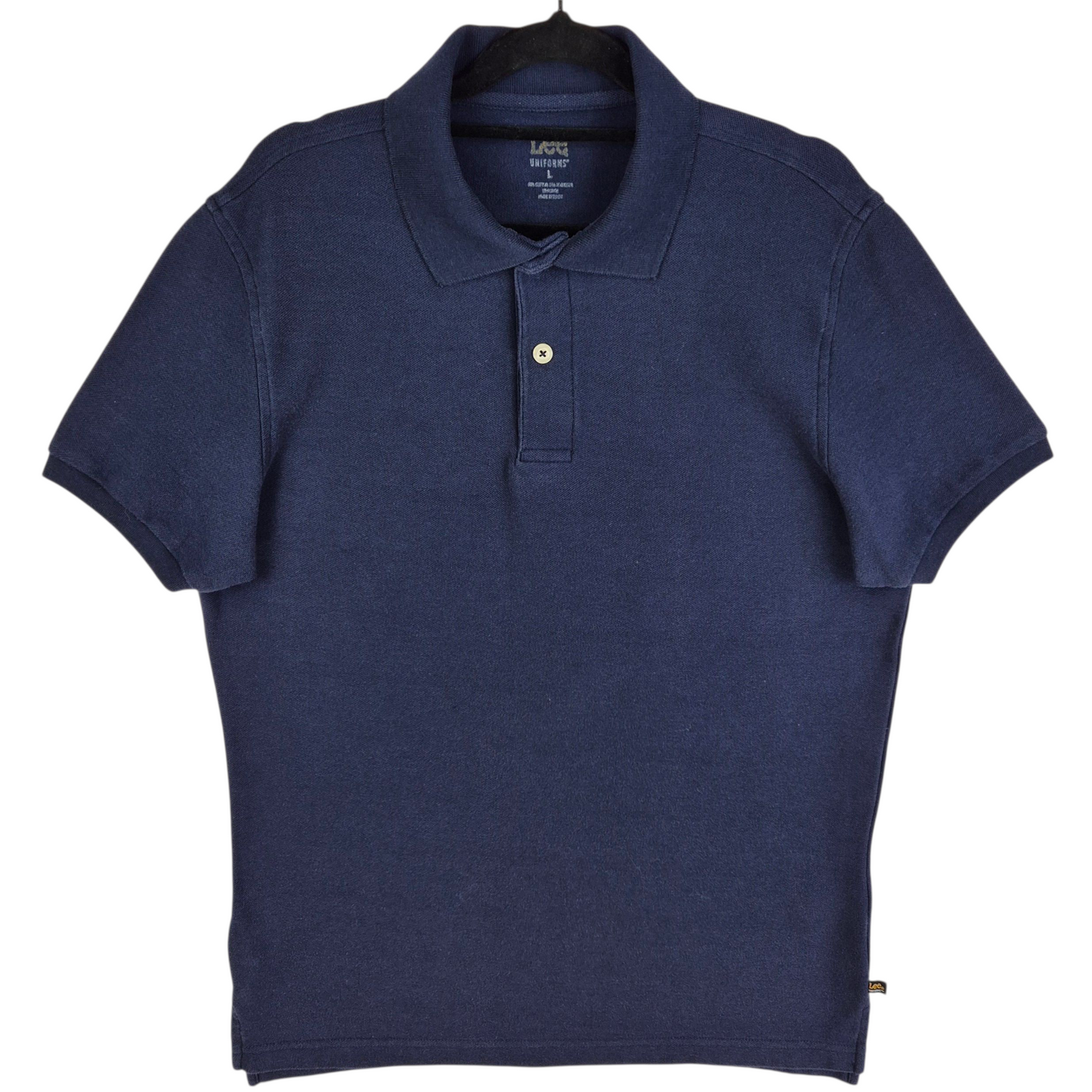 Lee Uniforms Dark Blue Slim Cotton Polo Shirt Size L
