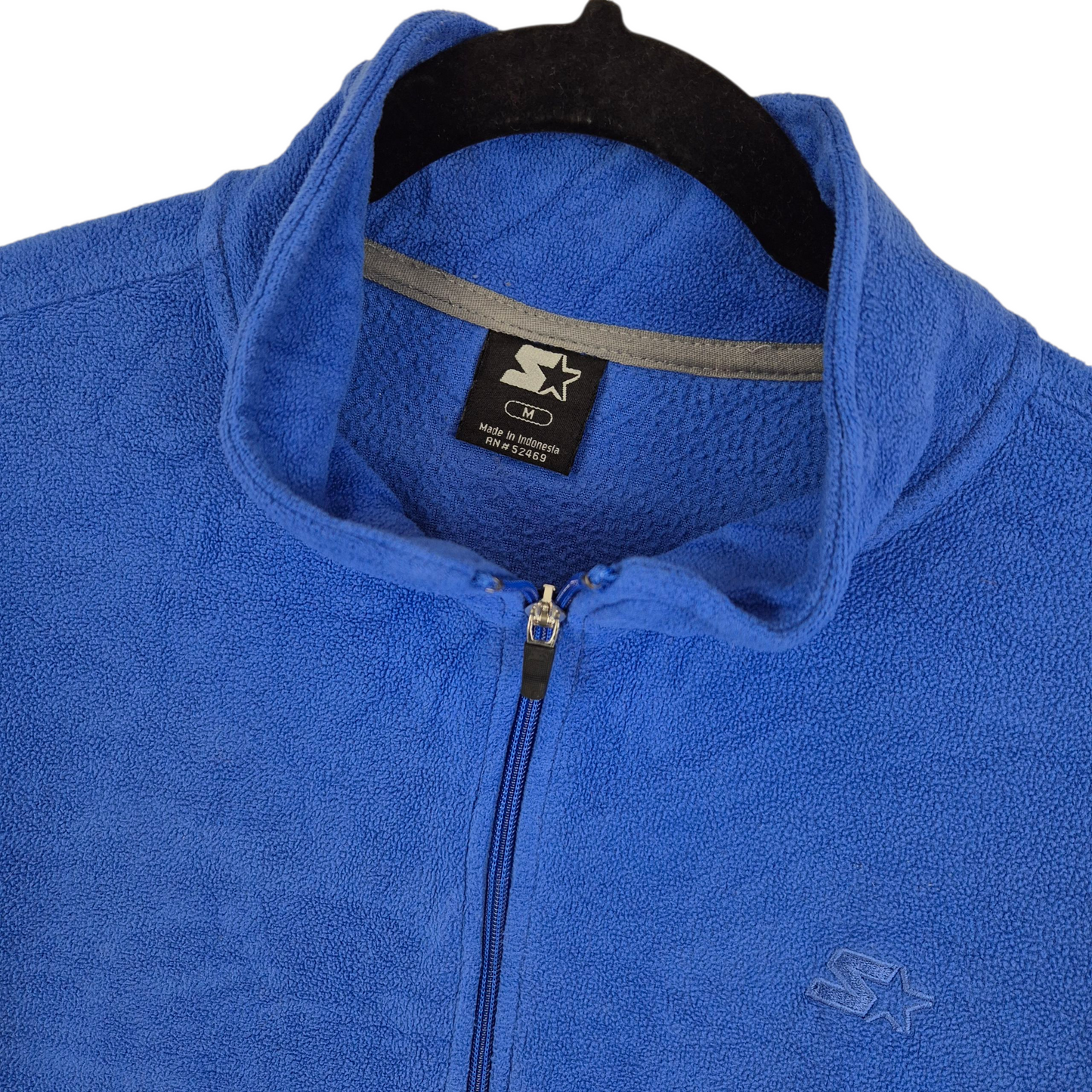 Vintage Starter Blue Fleece Zip Jumper Size M