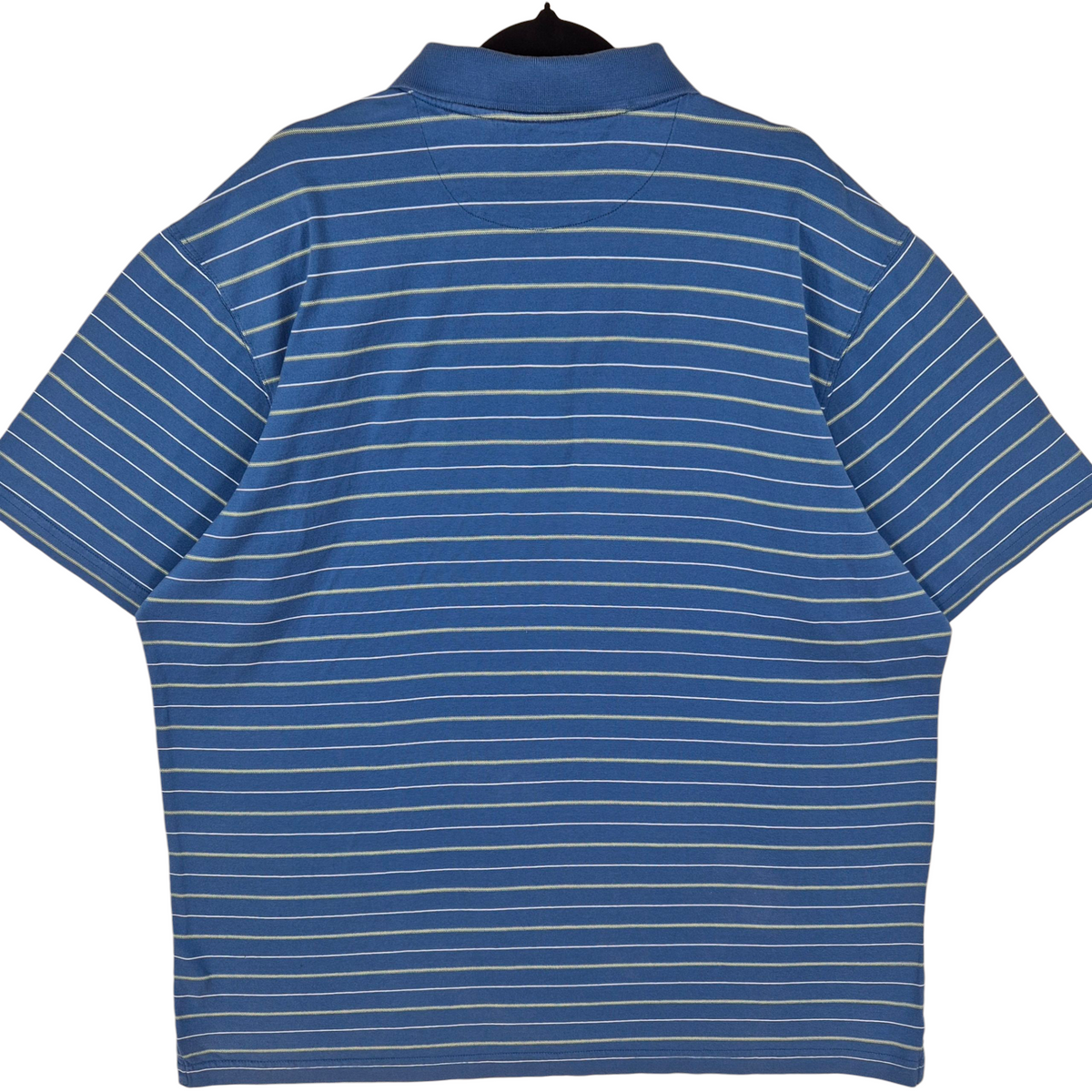 Chaps Golf Blue Striped Mercerized Cotton Polo Shirt Size XL