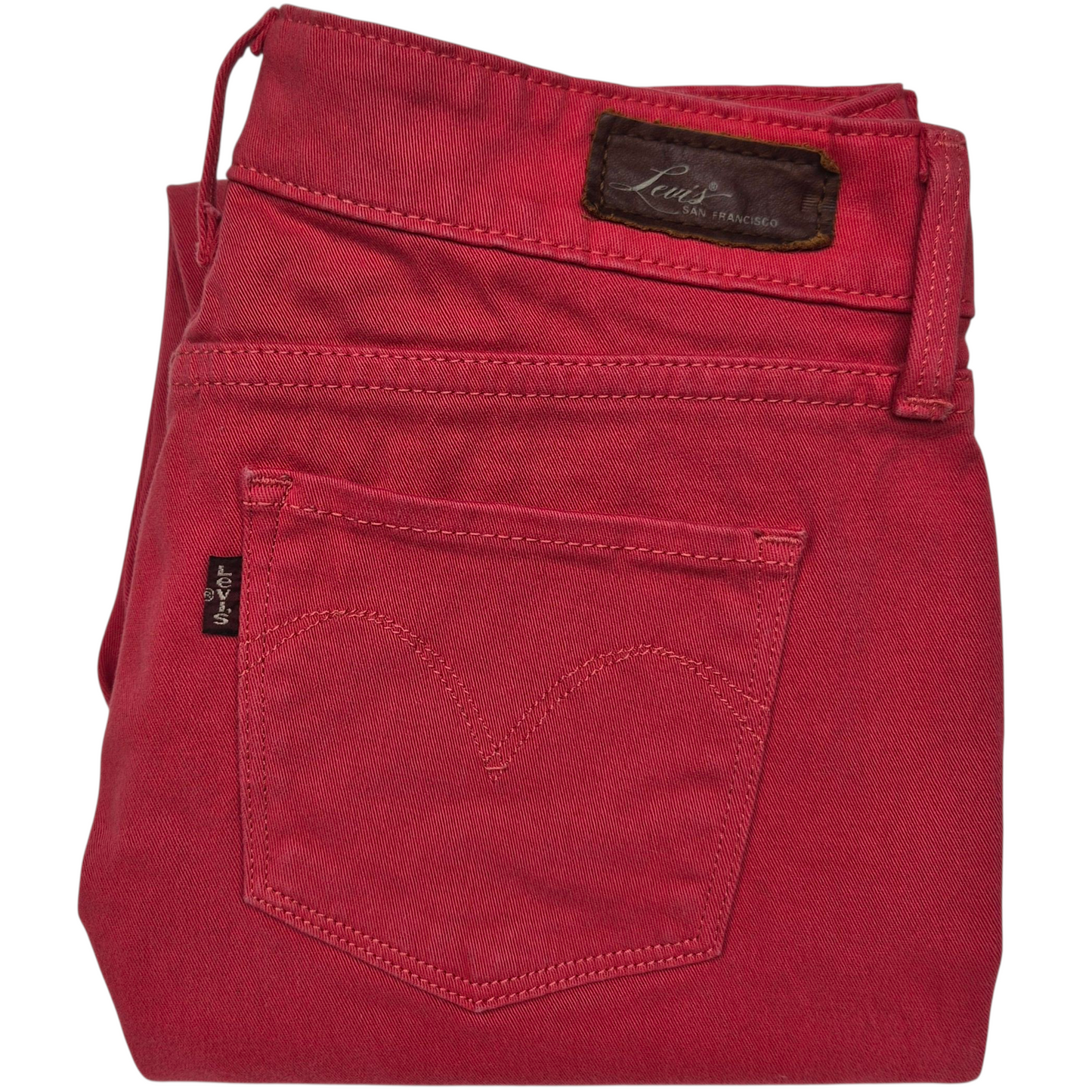 Levis Jeans Womens Red Ankle Skinny Stretch Denim W26