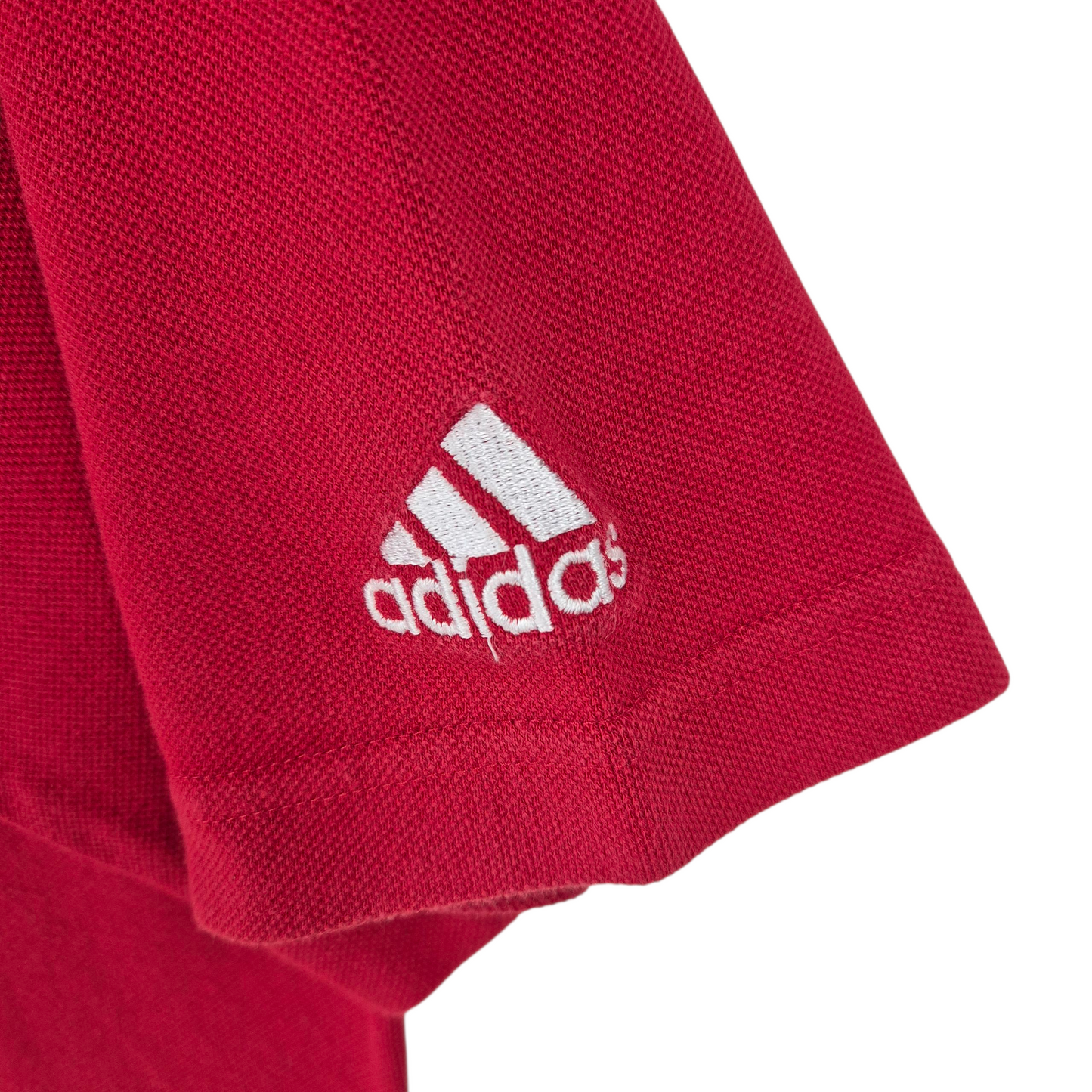 Vintage Adidas 2000's Red Cotton Polo Shirt Size XL