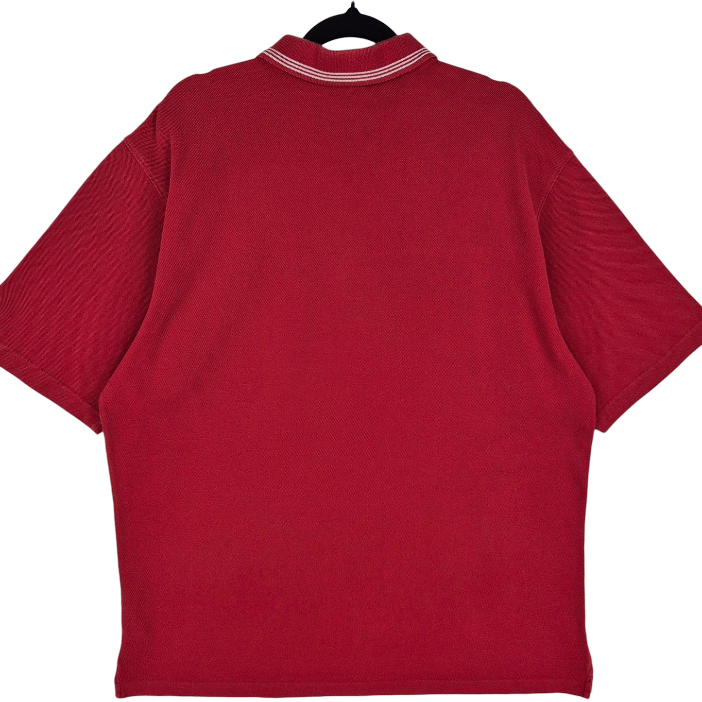 Vintage Adidas 2000's Red Cotton Polo Shirt Size XL