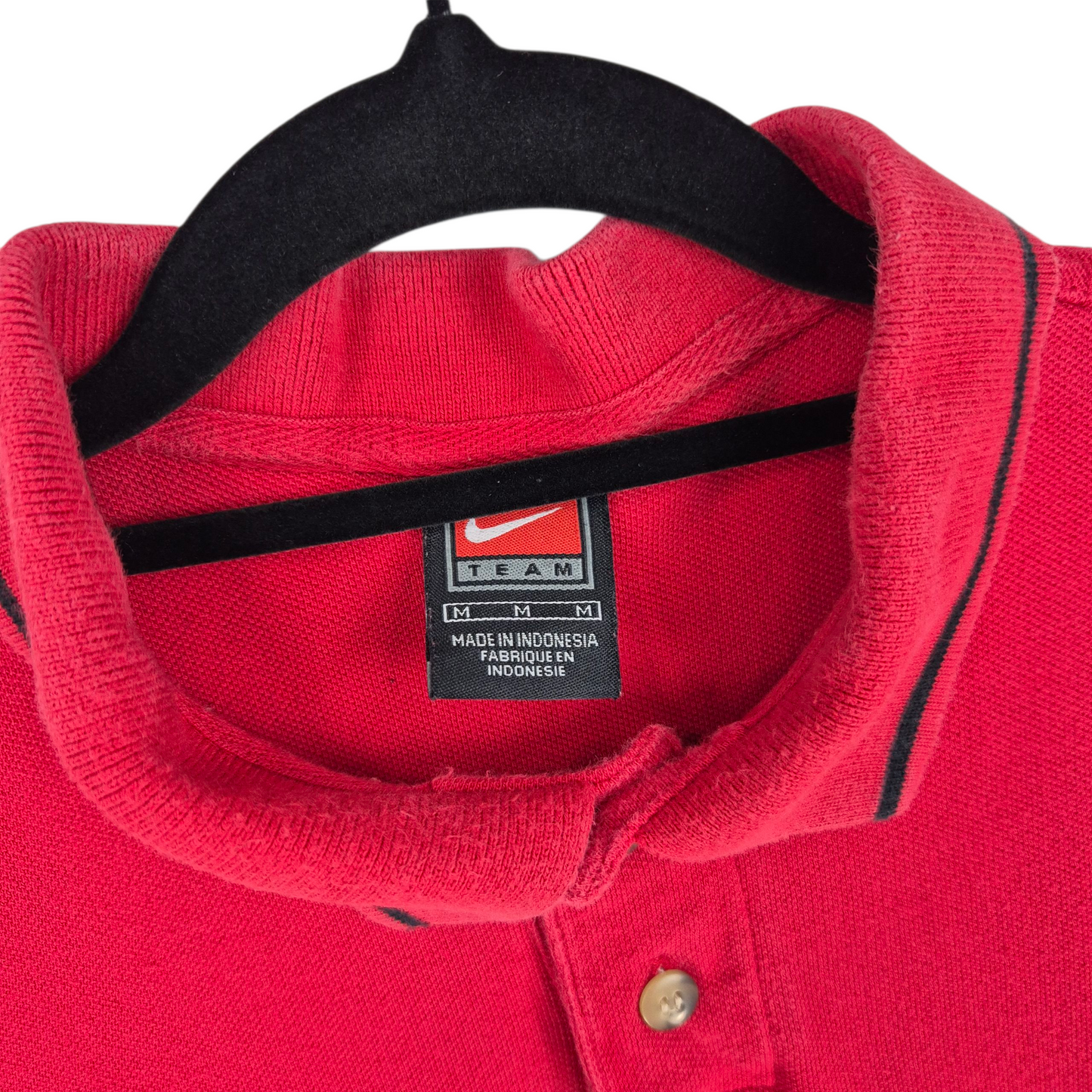 Vintage Nike Team 2000's Nebraska Huskers Red Cotton Polo Shirt Size M