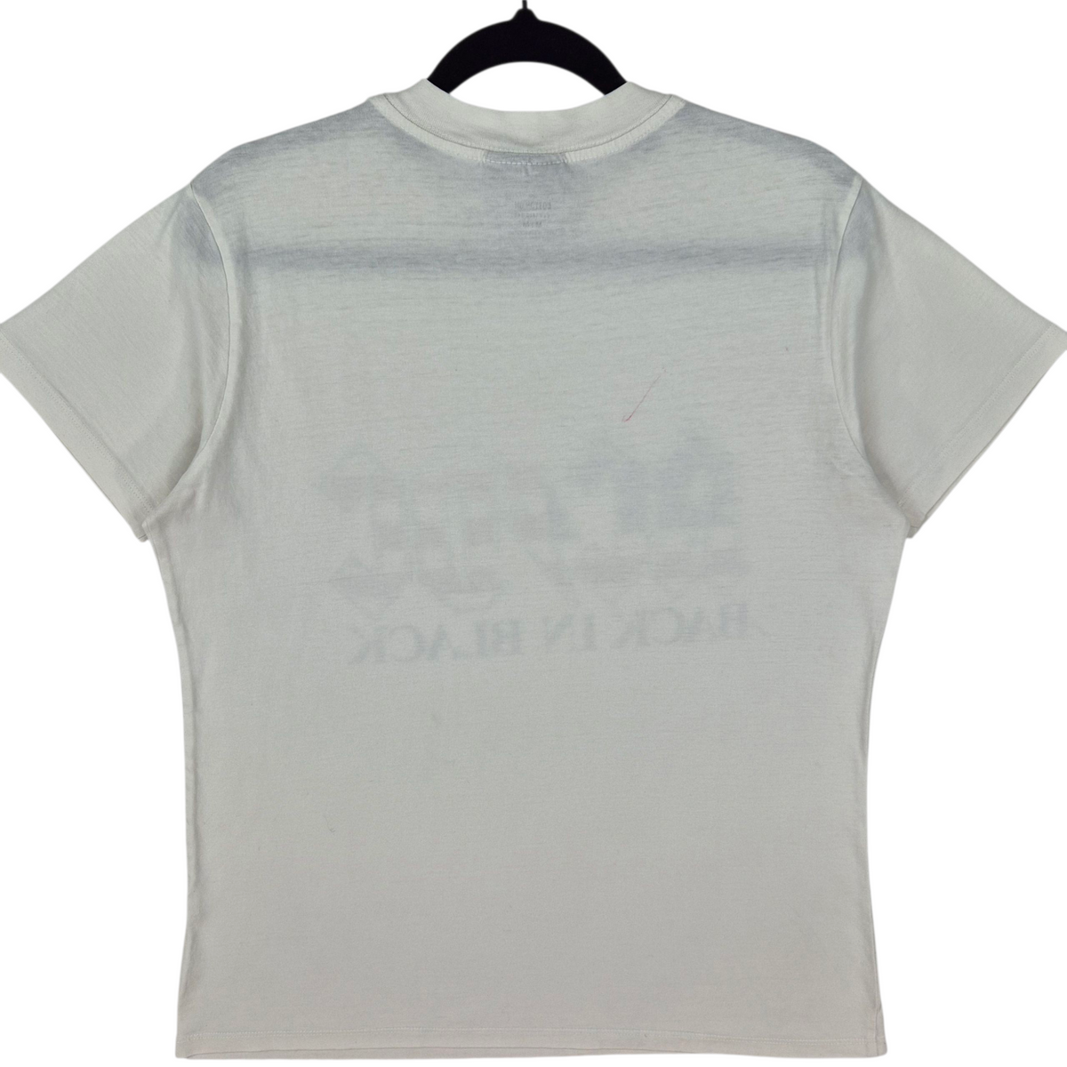 ACDC Back in Black Womens White Cotton Tee Shirt Size M
