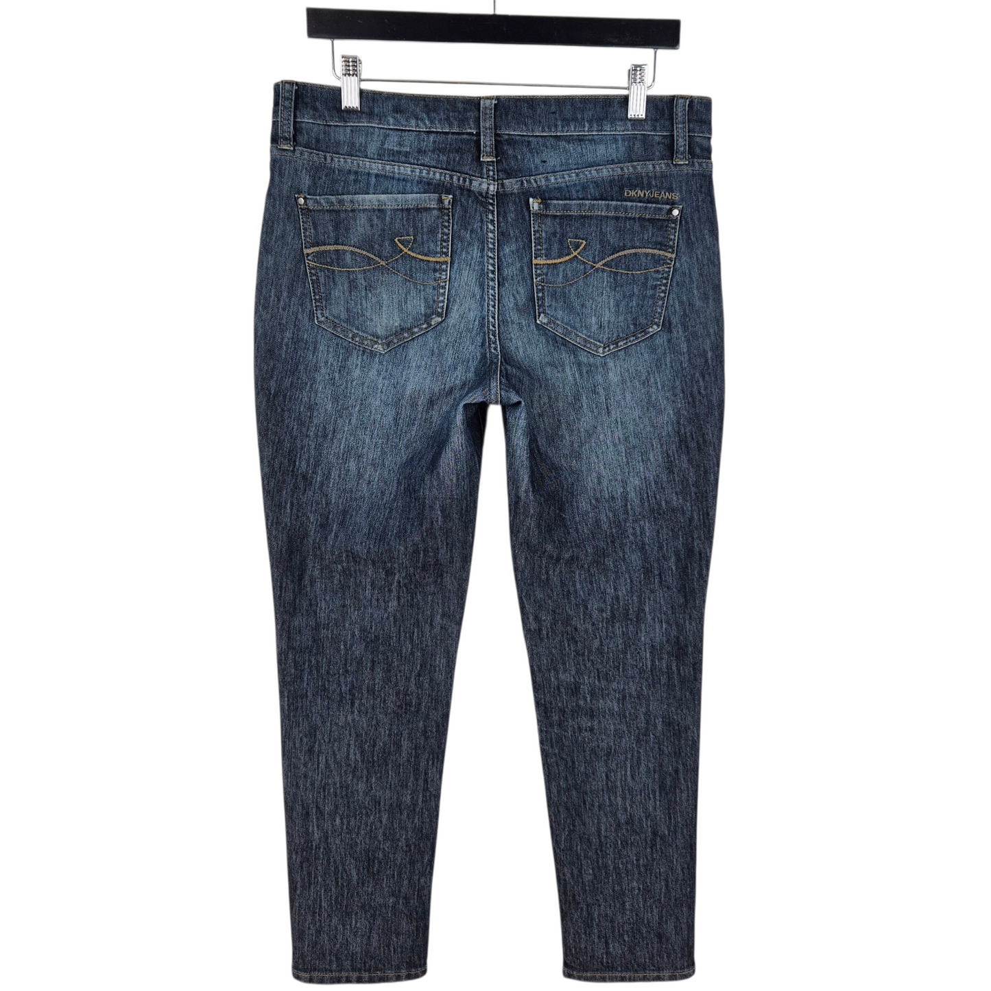 DKNY Jeans Womens Dark Blue Tapered Leg Denim W33