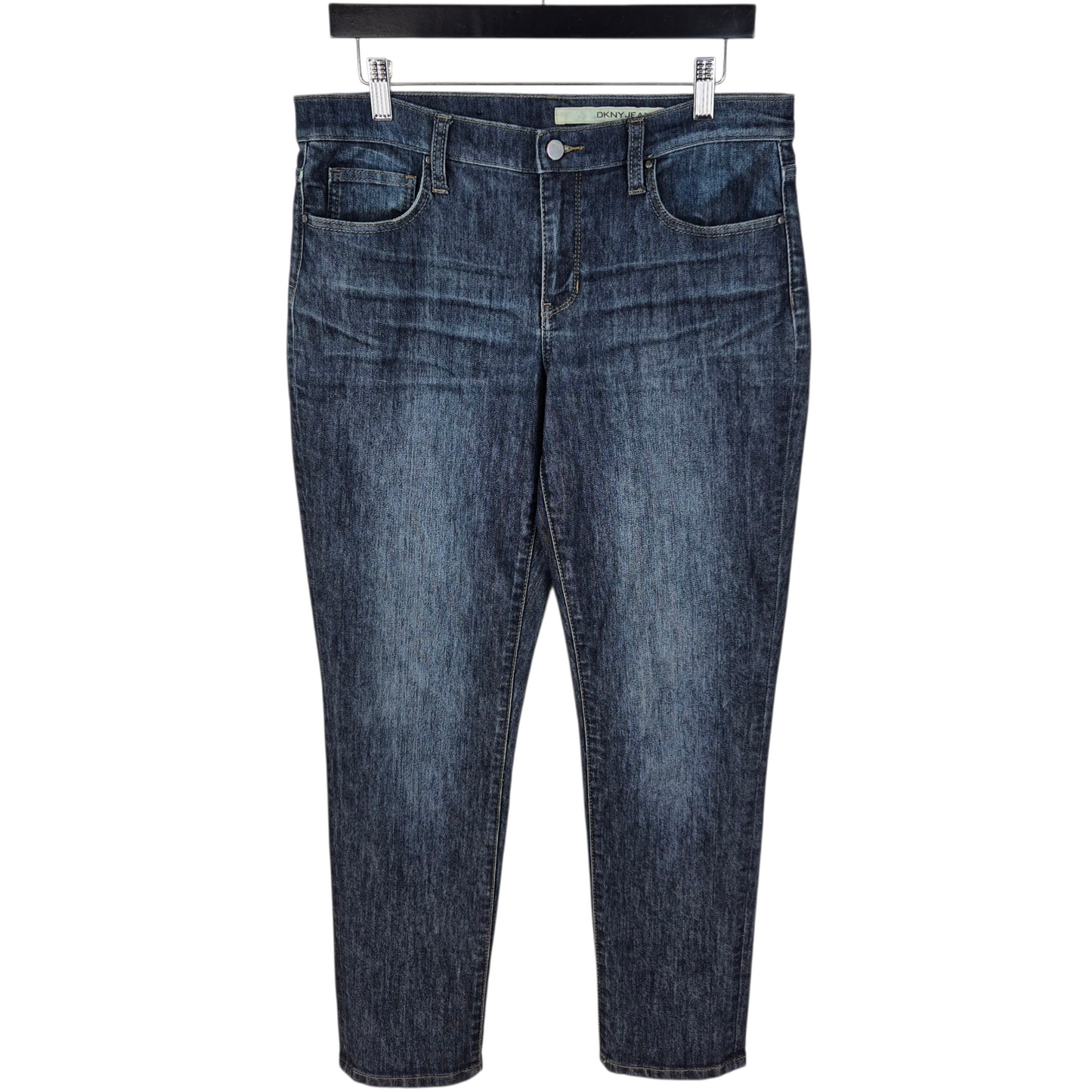 DKNY Jeans Womens Dark Blue Tapered Leg Denim W33