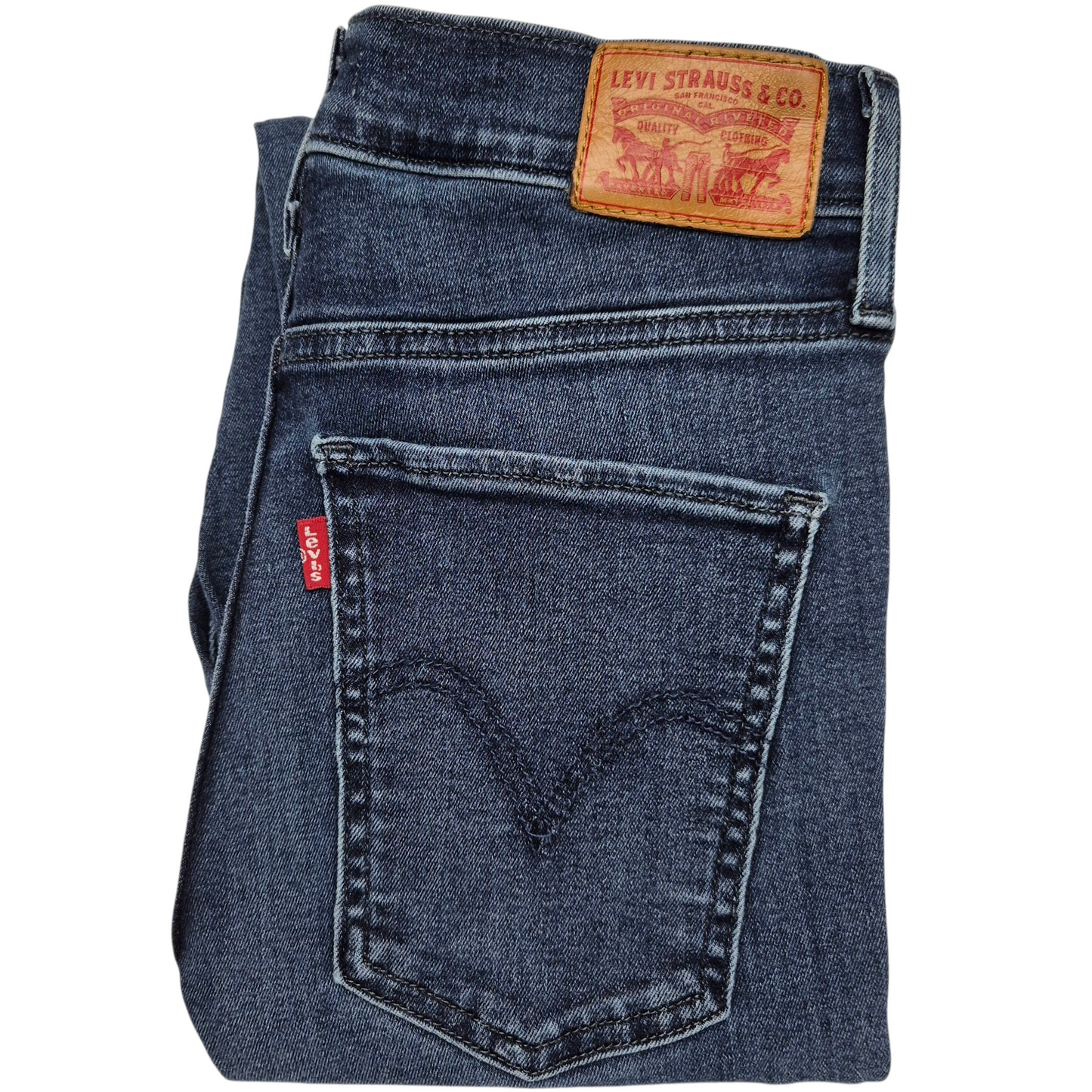 Levis Jeans Womens Blue Mile High Super Skinny Stretch Denim W26