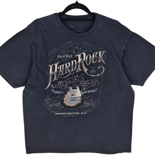 Hard Rock Cafe Washington DC Black Cotton Tee Shirt Size L