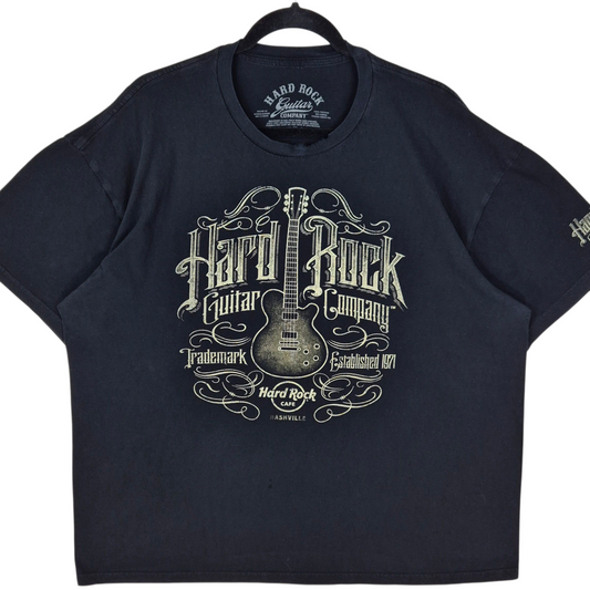 Hard Rock Cafe Nashville Black Cotton Tee Shirt Size 2XL