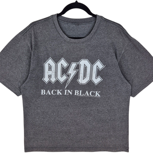 Vintage ACDC 2005 Grey Back in Black Tee Shirt Size L